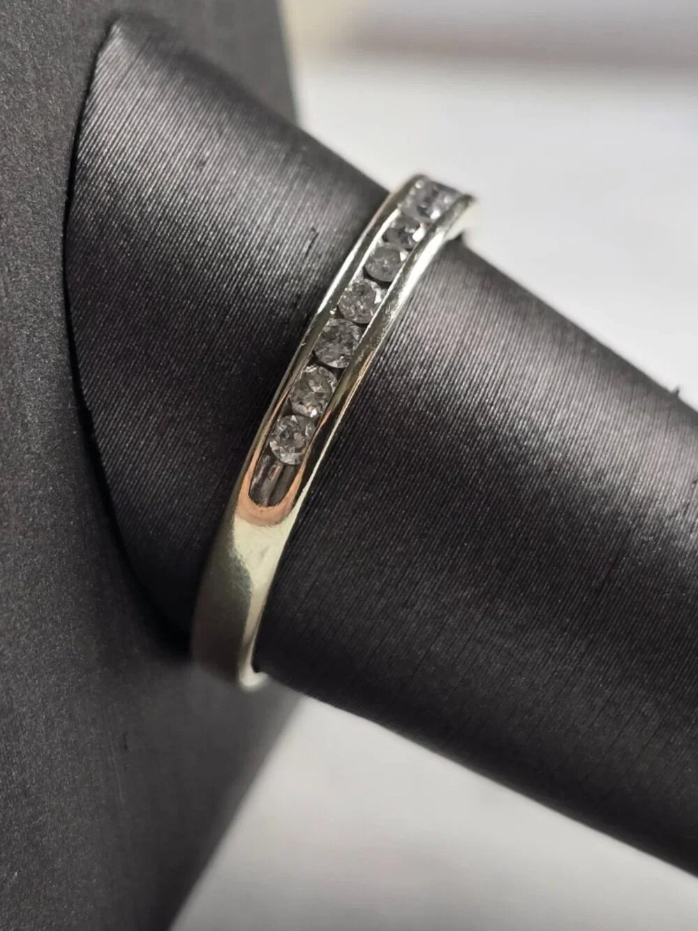 Womens Vintage Estate 10K White Gold Diamond Ring 2.5g #E5189